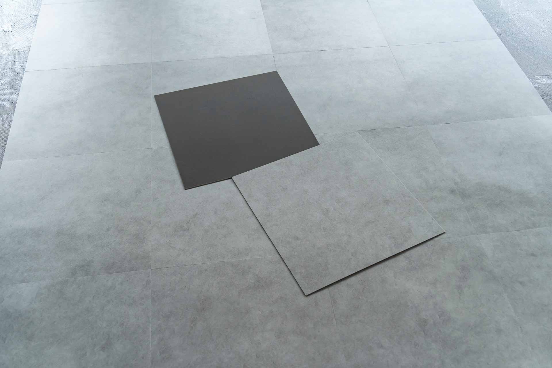 Grey vinyl composite tiles