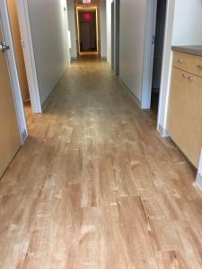 After install of wood looking flooring